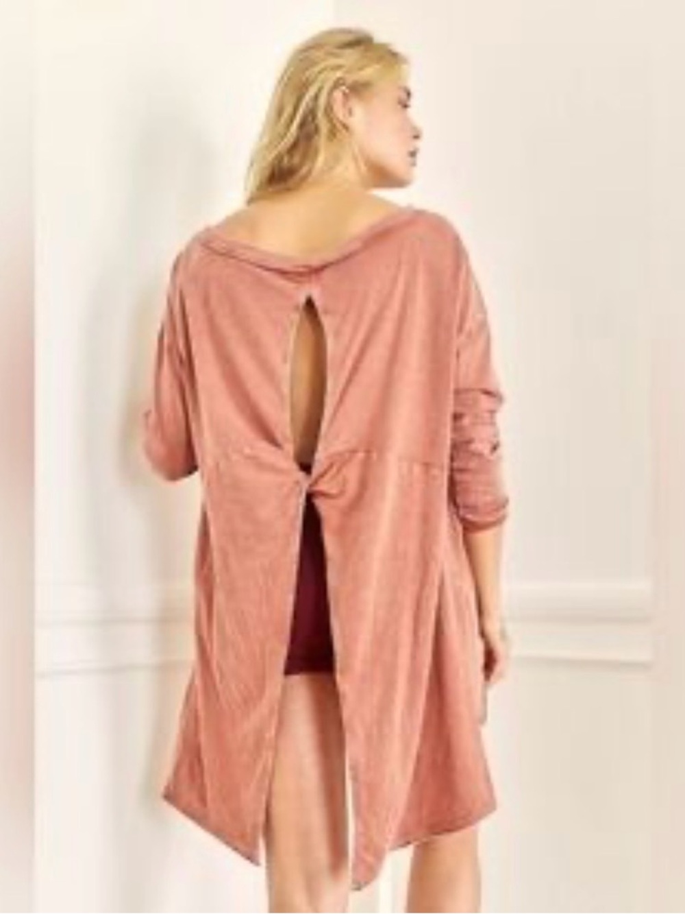 Free People | We The Free Real One Rust Tie-Back Long Sleeve Tunic | Small